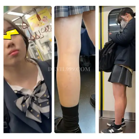 2名の制服美女のエロ過ぎるミニスカ立ち生脚573