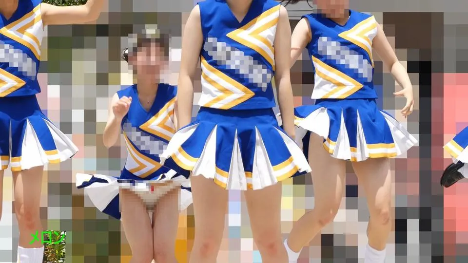 祭りだチア vol.58 【4K】 ありえない!!純白の生P！第二弾!! ひまわりカチューシャのお嬢さん！チアダンス