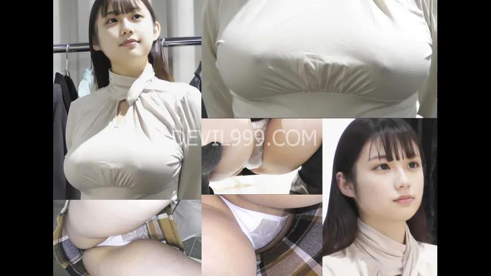 ※推定Jカップ※【限界接写】朝ドラ女優クラスの美○女なのにアニメのような超爆乳！透けパンマンチラ＆ノーブラ乳首ポッチ