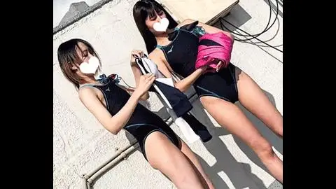 水泳部合宿中ハード性的イジメ 長身美脚JK2人組 盗撮→昏■姦→4P生ハメ