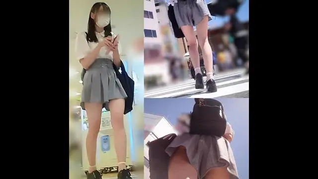 顔良しスタイル良し！色白私服スーパーJKちゃんの美脚を堪能する動画