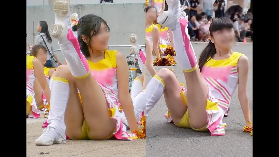 【４Ｋチア動画】☆☆アイドルより可愛い某大人気ＪＤチアガール！Part2☆☆　今度はななめアングルで絶妙な瞬間をゲット！！