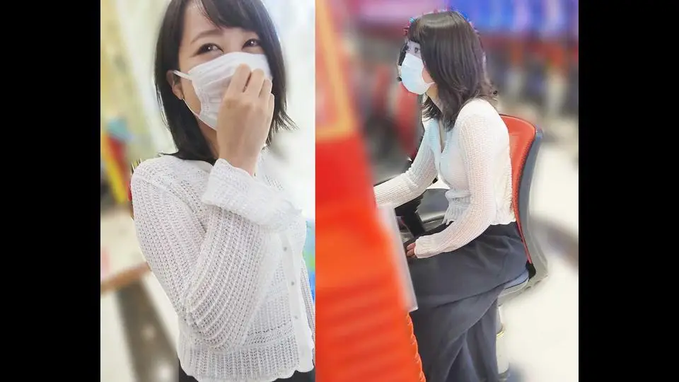 【パチ負け女】【交渉痴漢】新宿区T店／蒼◎ミドルで粘ってたモデル級ロングスカート美脚　※ナマナカ成功【顔出し】【高画質】
