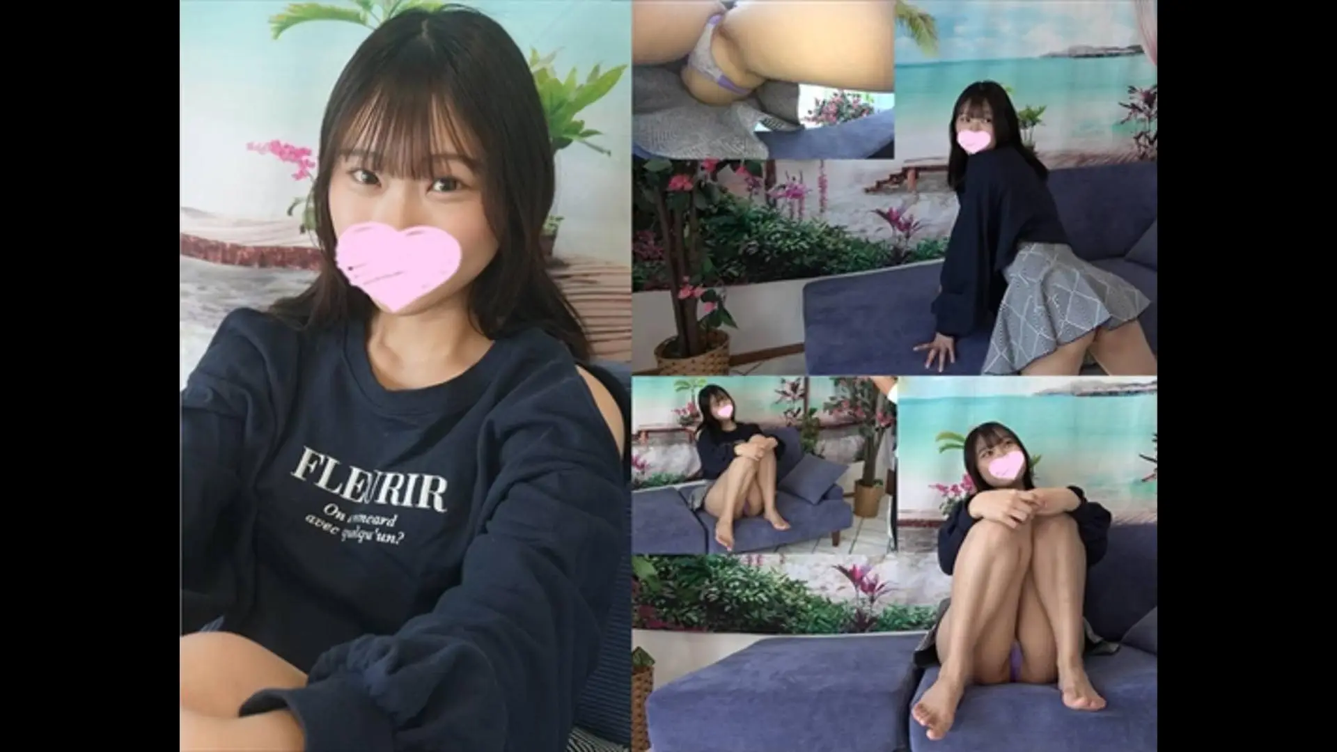 身長170㎝のスタイル抜群8等身美女『かなたちゃん』のスケベ過ぎる紫Tバックで勃起不可避